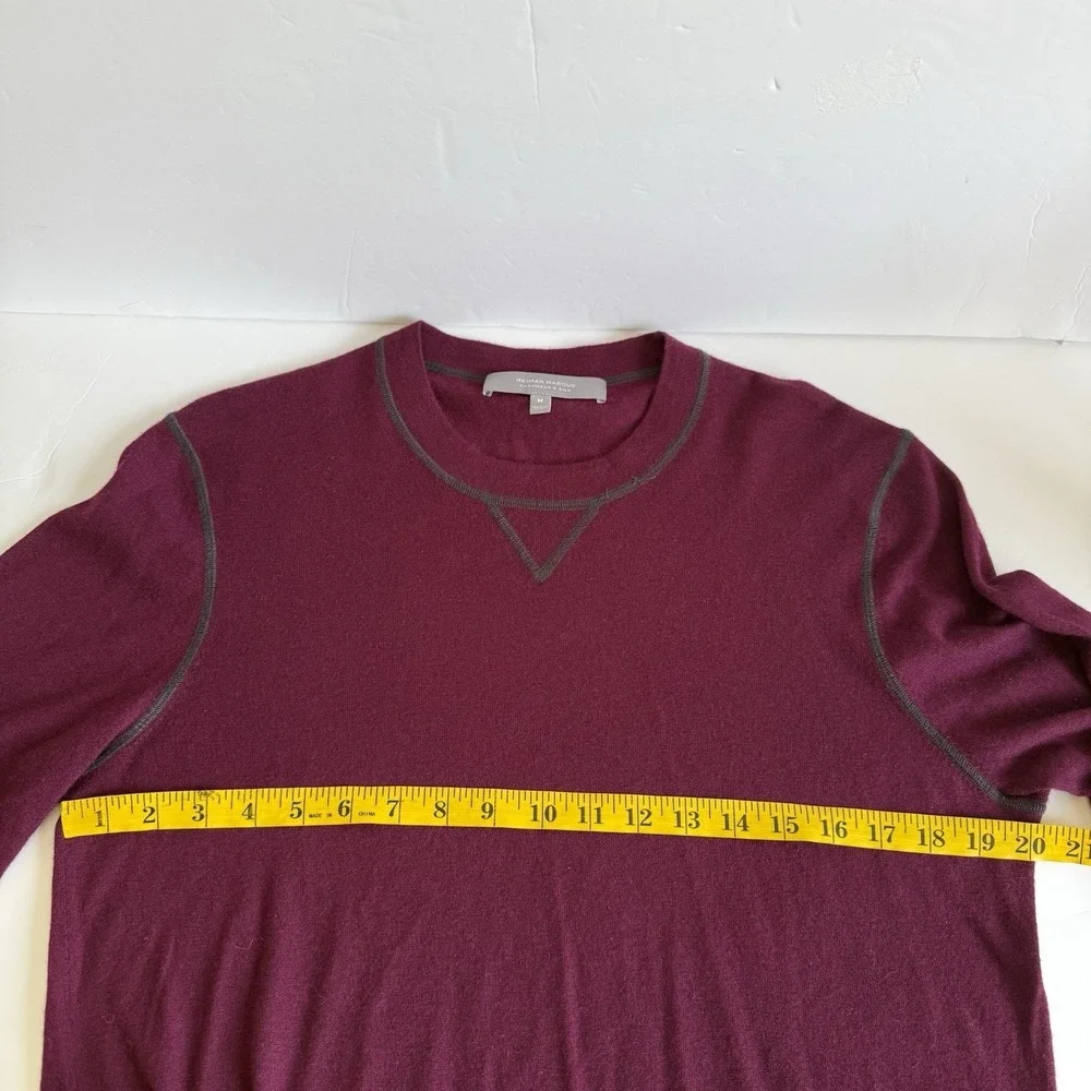Neiman Marcus Cashmere Silk Sweater Men's Medium Plum Career Casual Quiet Luxury